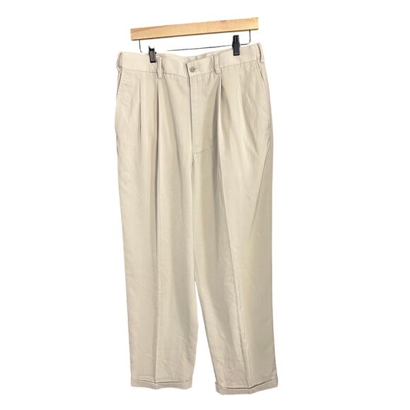 Axcess Khaki Pleated Front Dress Pants Size 34/32 - Picture 1 of 7